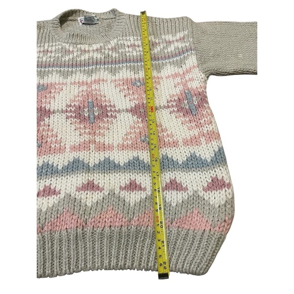 Currants Hand Loomed Sweater Vintage Knit Patterned Pullover Cozy L - Picture 4 of 4